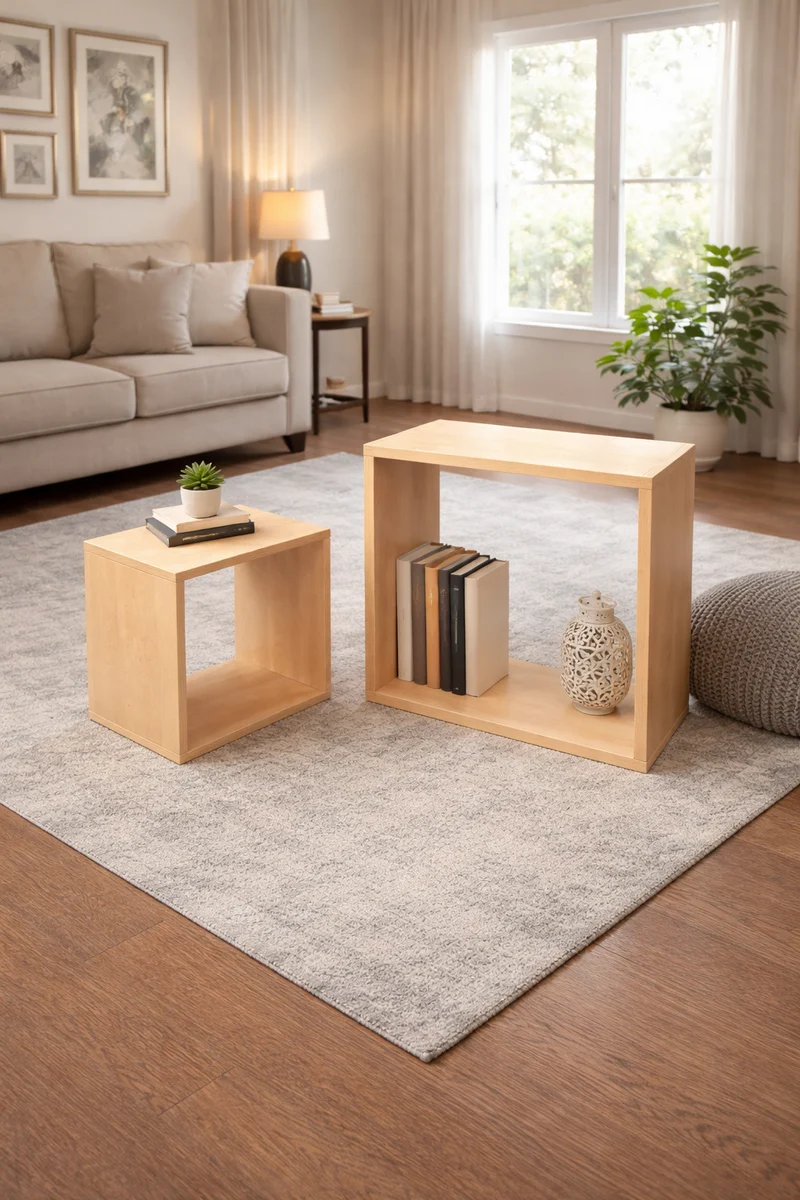Handcrafted Modular Maple Bookcase – Custom Solid Wood Shelving Unit