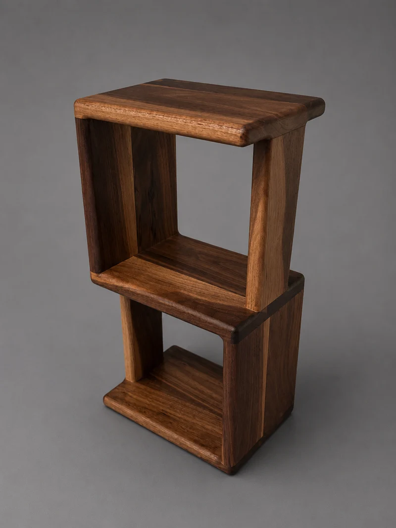 The Canopy – Solid Black Walnut Coffee Table, Modern Minimalist Design, Handcrafted Custom Wood Furniture