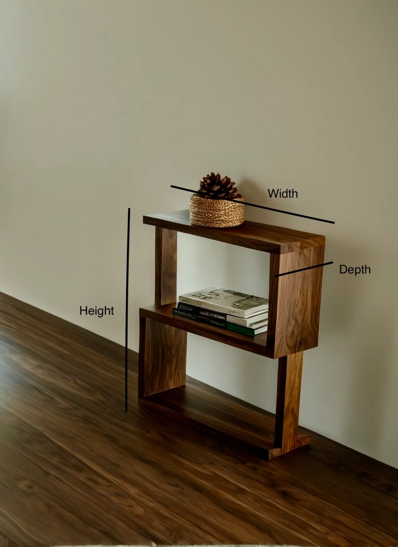 The Canopy – Solid Black Walnut Coffee Table, Modern Minimalist Design, Handcrafted Custom Wood Furniture