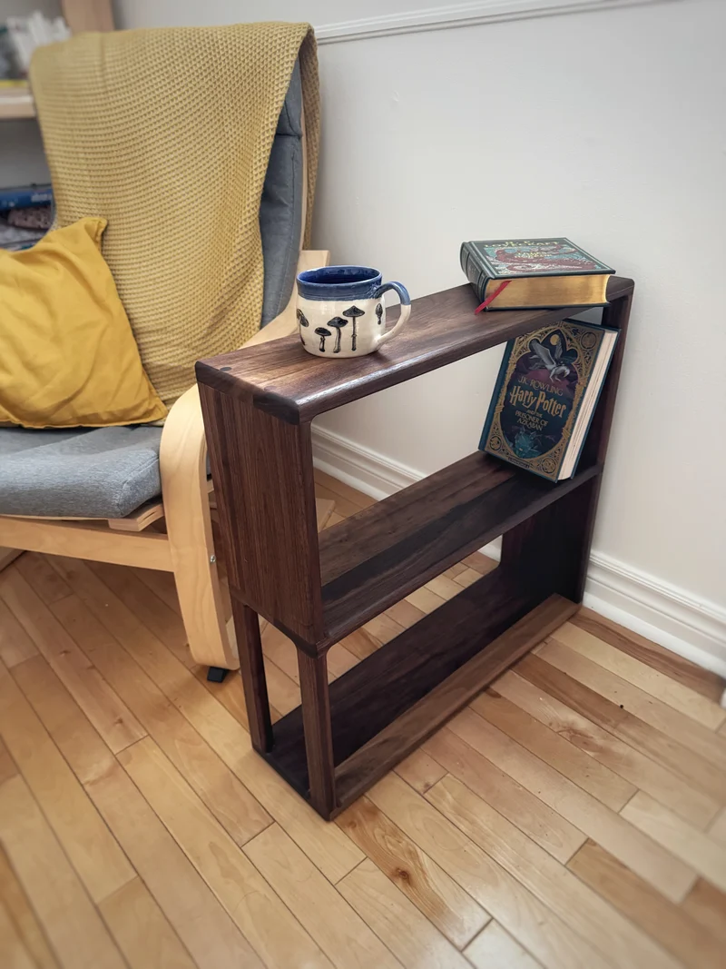 Luxury - Black Walnut - Mid century Side Table