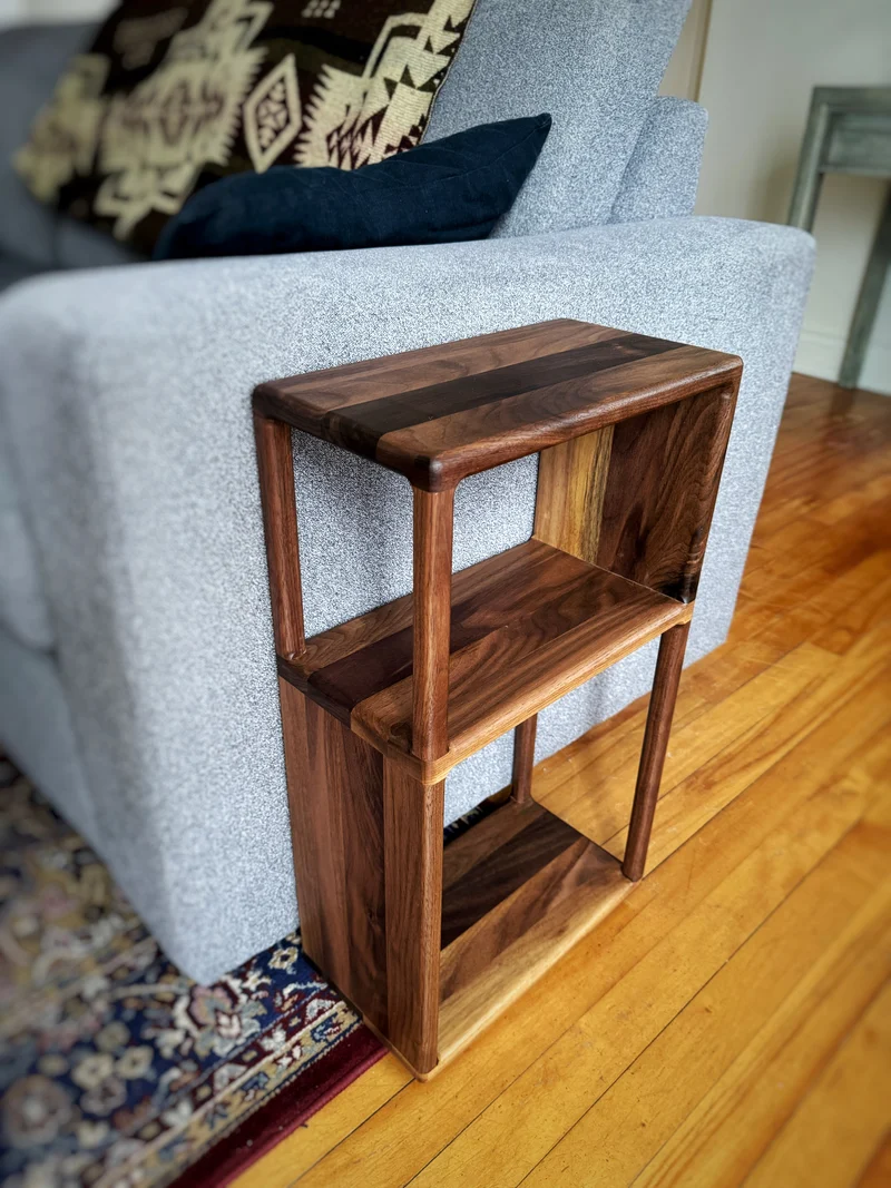 Luxury - Black Walnut - Mid century Side Table