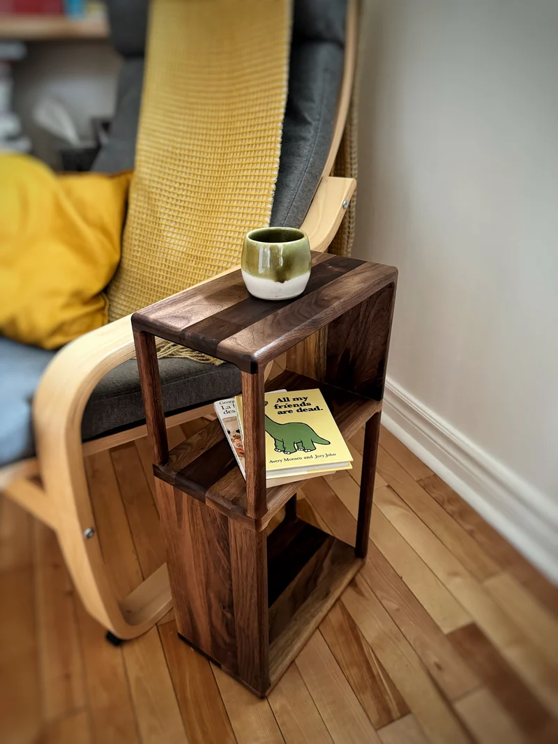 Luxury - Black Walnut - Mid century Side Table