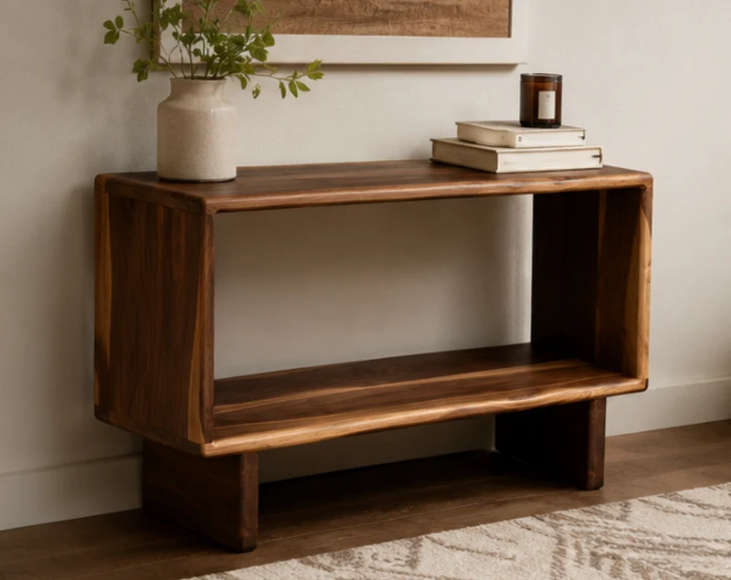 The Narvik - Solid Black Walnut Console – Timeless & Handmade