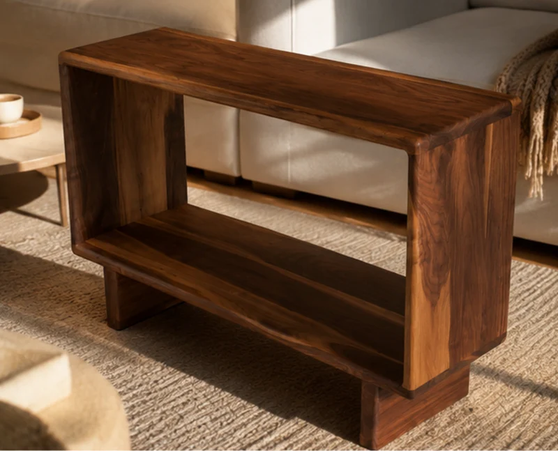 The Narvik - Solid Black Walnut Console – Timeless & Handmade