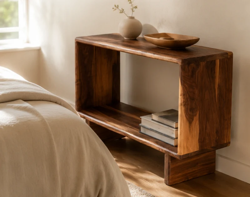 The Narvik - Solid Black Walnut Console – Timeless & Handmade