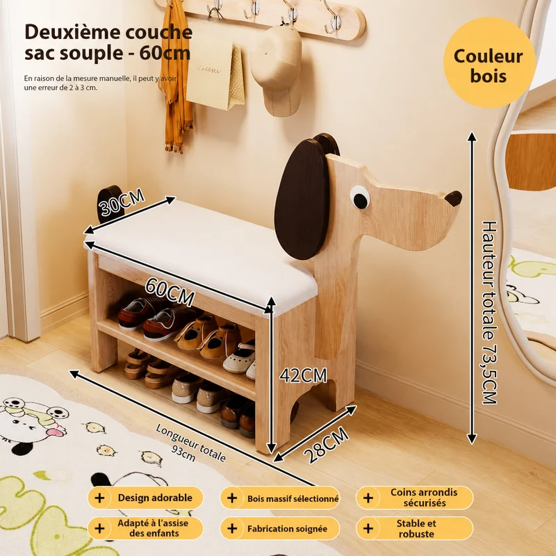 Banc rangement chaussures | Design Chien