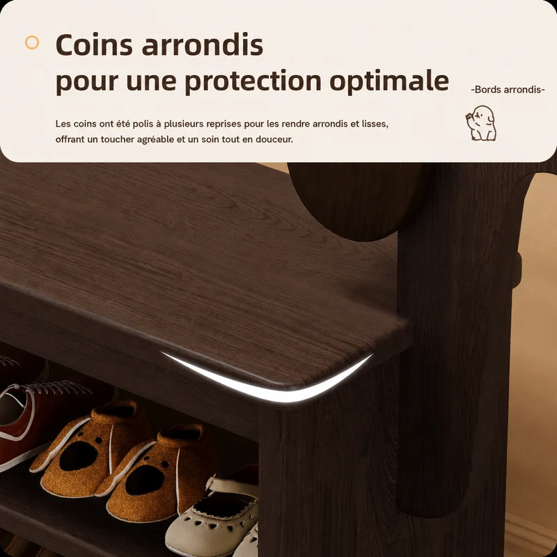 Banc rangement chaussures | Design Chien