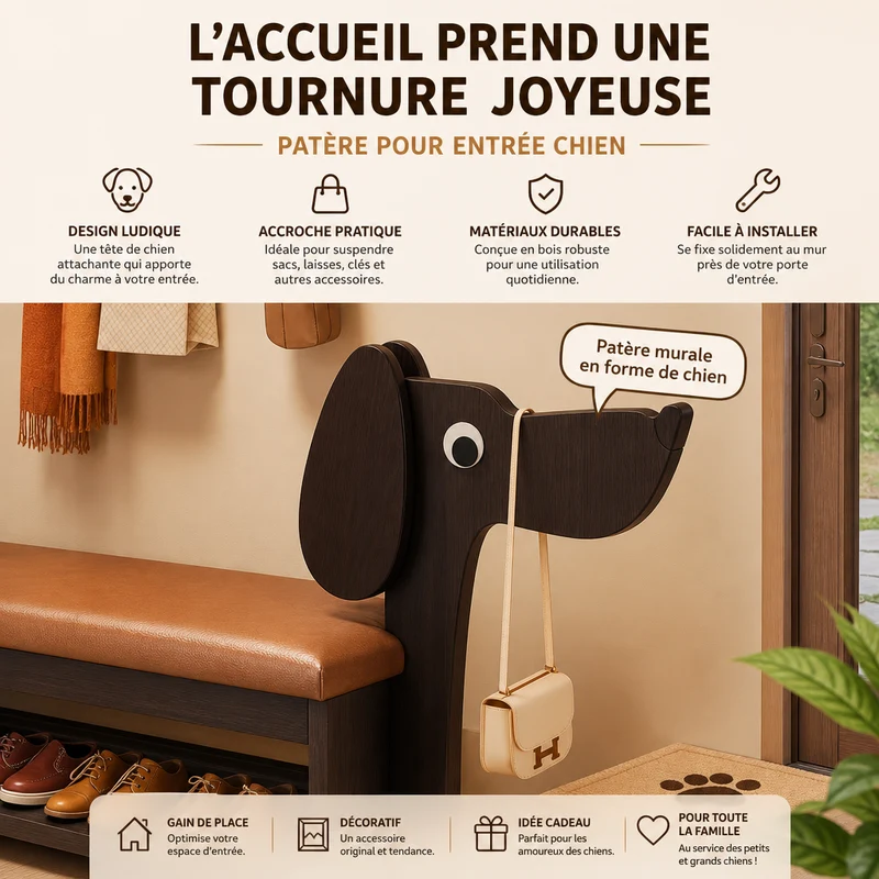 Banc rangement chaussures | Design Chien