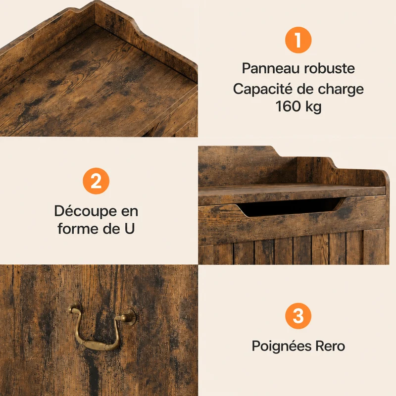 Coffre de rangement | Banc 2-en-1 XXL