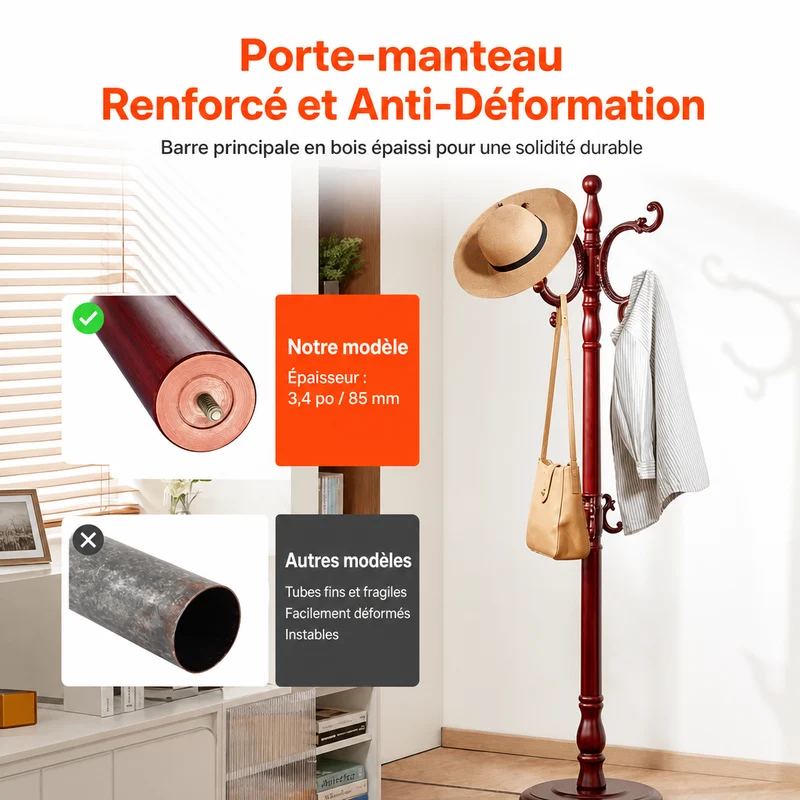 Porte-manteau | Bouleau Massif