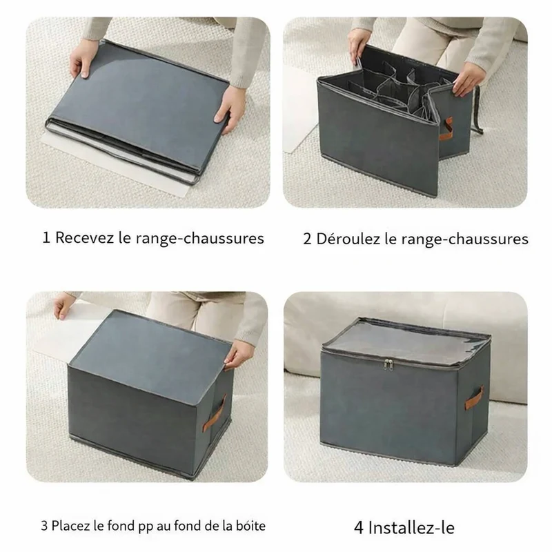 Range chaussures | Modulable 12 Paires | Couleur aléatoire