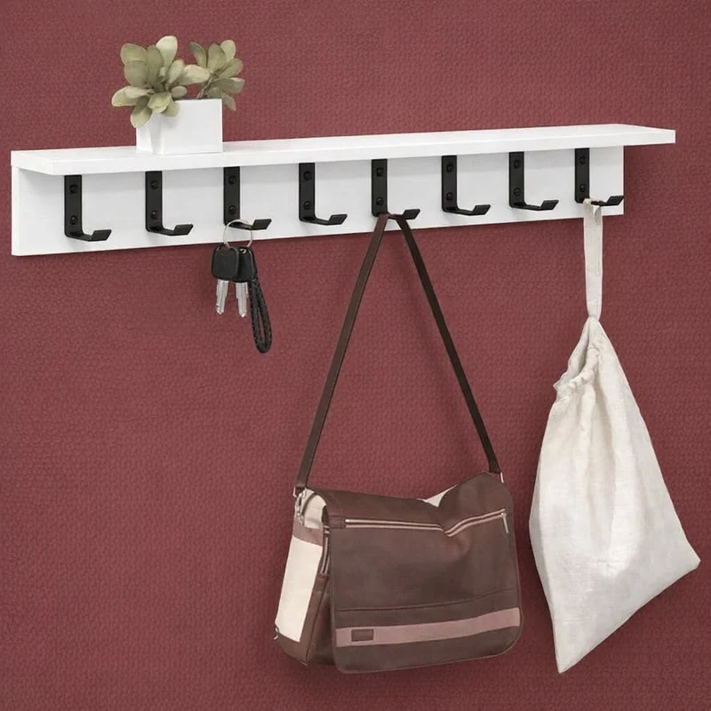 Patère porte manteau murale 100cm | Design bicolore