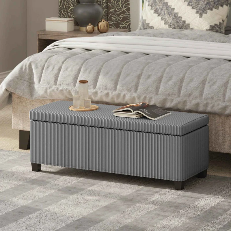 Banc de rangement | Velours Élégant