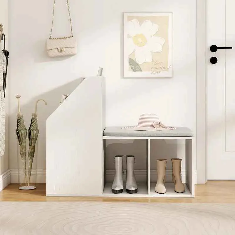 Banc de rangement | 6 compartiments blanc confort