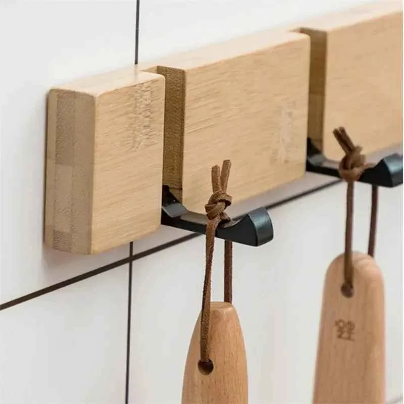 Patère mural | bois | Élégant et Robuste | 5 crochets