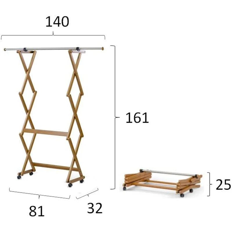 ARIT - Porte-manteau FELIX, Bois - Fermeté - Extensible - Finition Cerise « Ar-It le cœur du bois »