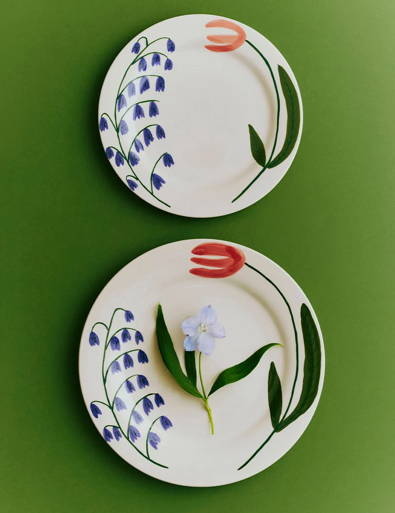Plato La Pittura Wild Flower Klokkeblomst Ø24