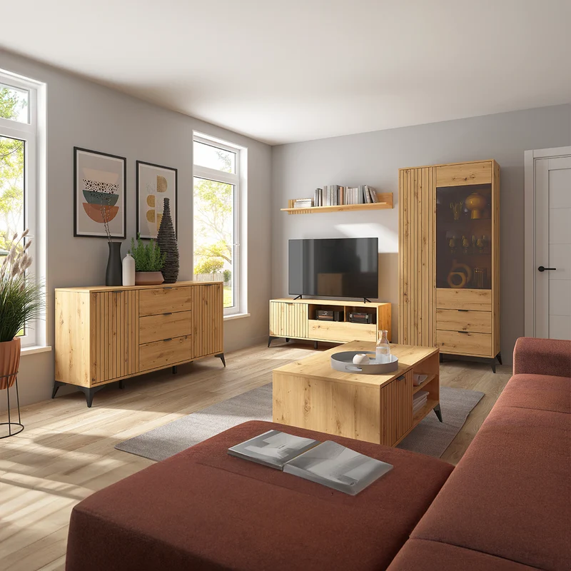 Buffet 2 portes 3 tiroirs 180 cm Mao Bois