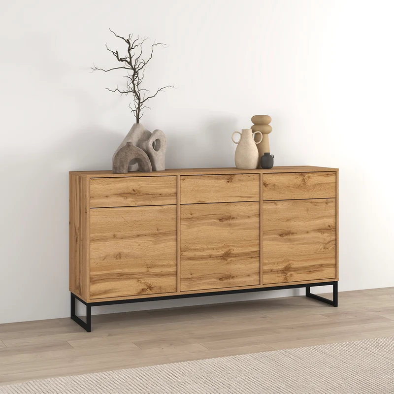 Buffet 3 portes 3 tiroirs Loa Bois
