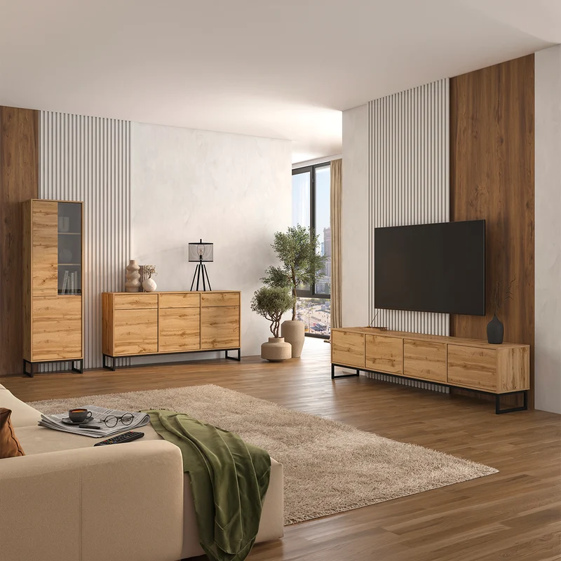 Buffet 3 portes 3 tiroirs Loa Bois