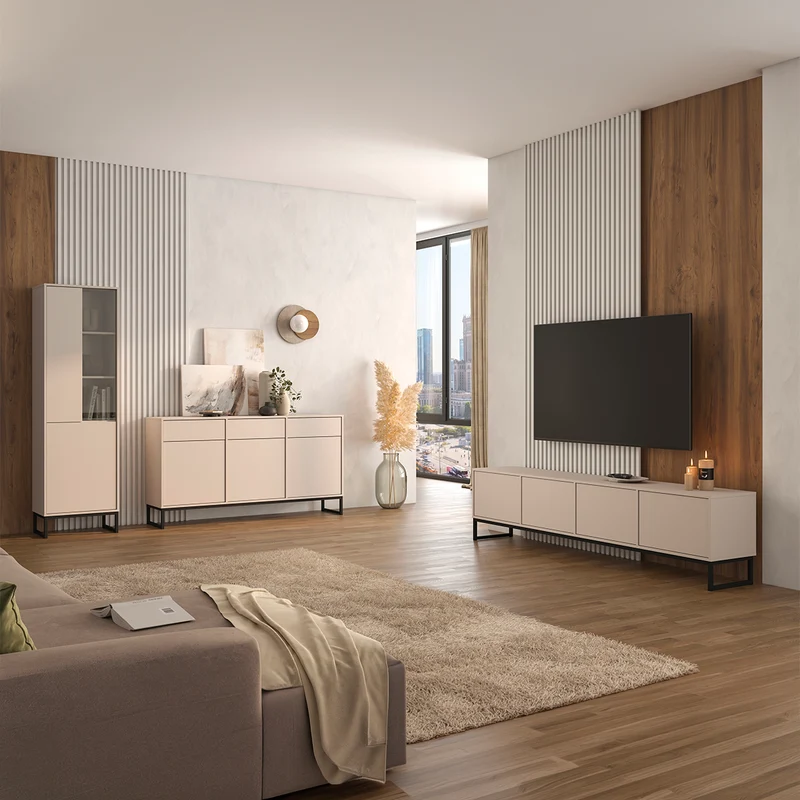 Buffet 3 portes 3 tiroirs Loa Cachemire