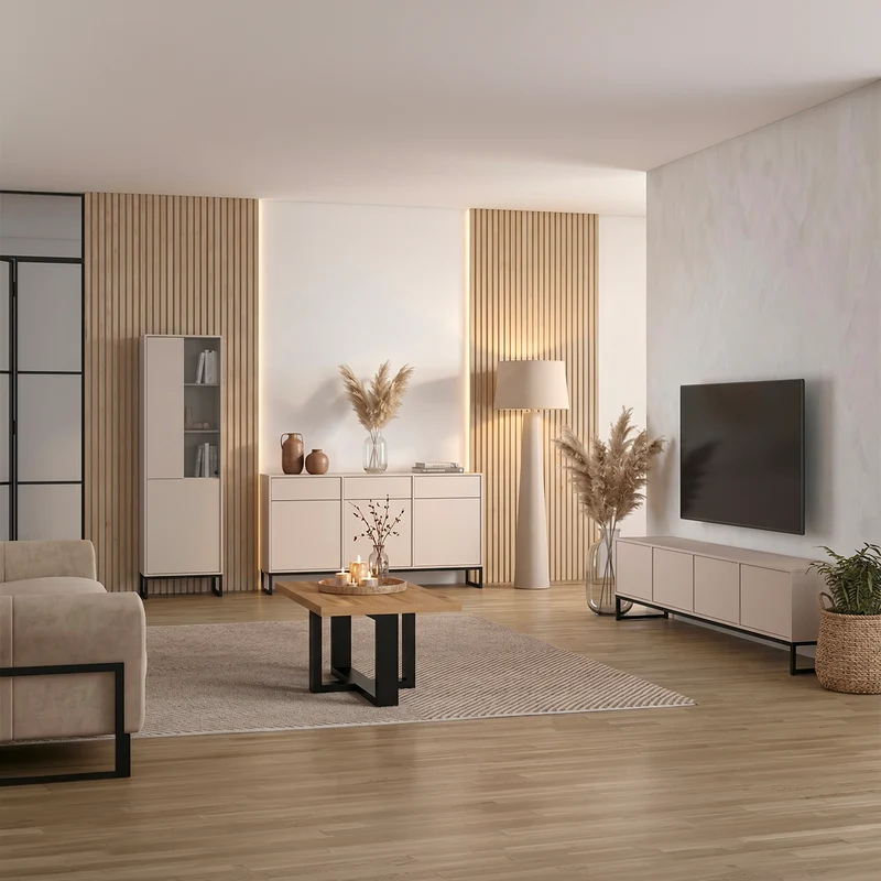 Buffet 3 portes 3 tiroirs Loa Cachemire