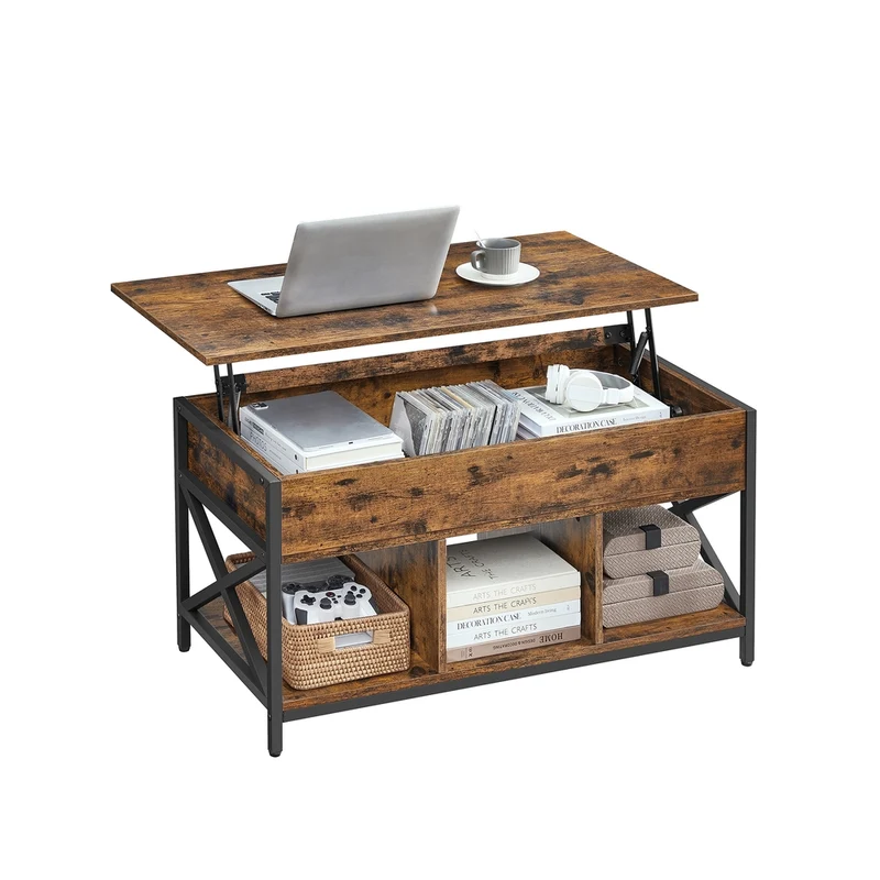 Table basse relevable rangement