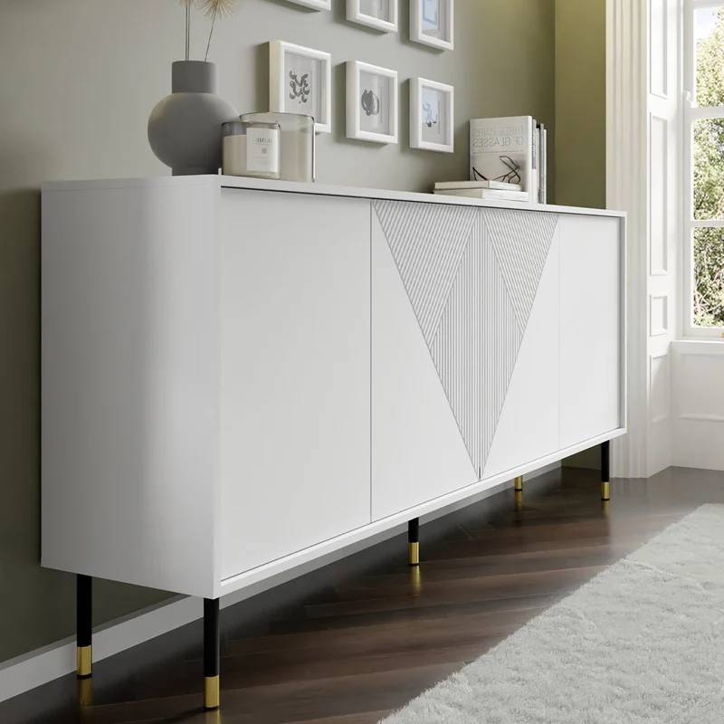 Buffet 4 portes Aglaé Blanc