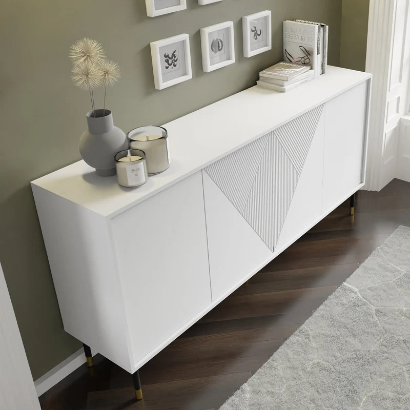 Buffet 4 portes Aglaé Blanc