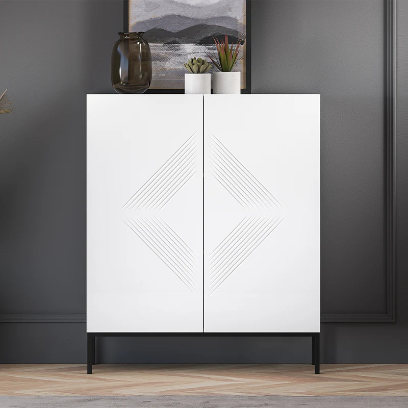 Buffet haut 2 portes Aura Blanc