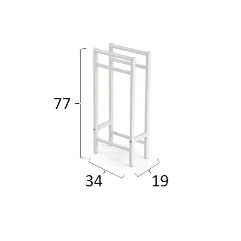 ARIT SALVI - Porte-serviettes en bois sur pied, porte-serviettes de salle de bain en hêtre massif, couleur cerisier