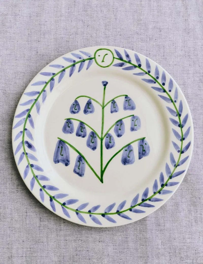 Plato La Pittura Bluebells Ø24