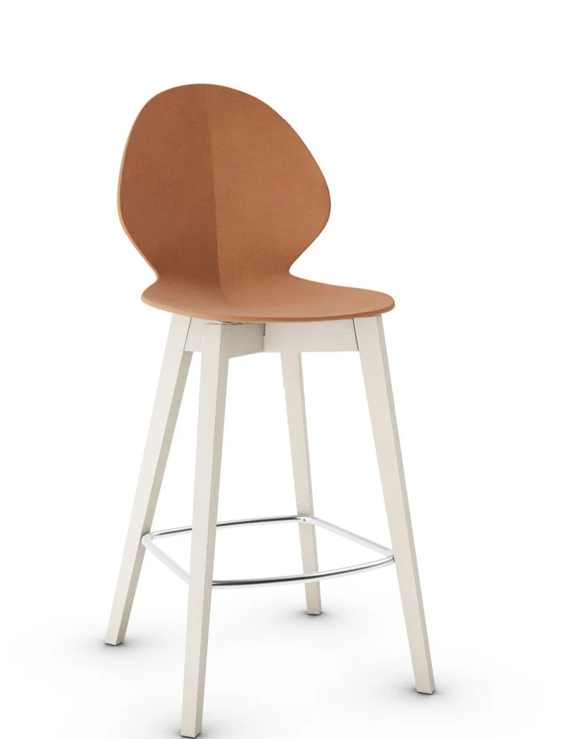 Tabouret Calligaris - Basil (Pieds en bois) CS1495