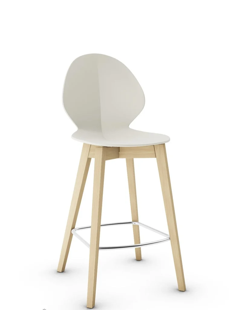 Tabouret Calligaris - Basil (Pieds en bois) CS1495