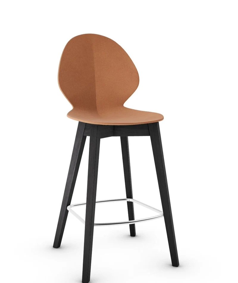 Tabouret Calligaris - Basil (Pieds en bois) CS1495