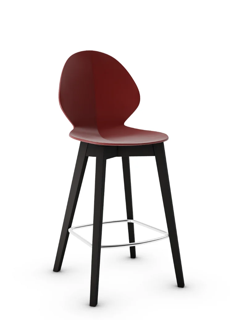 Tabouret Calligaris - Basil (Pieds en bois) CS1495