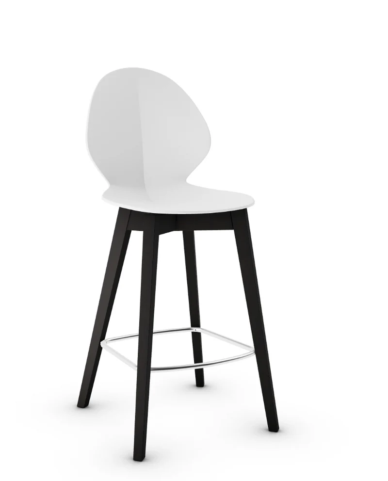 Tabouret Calligaris - Basil (Pieds en bois) CS1495