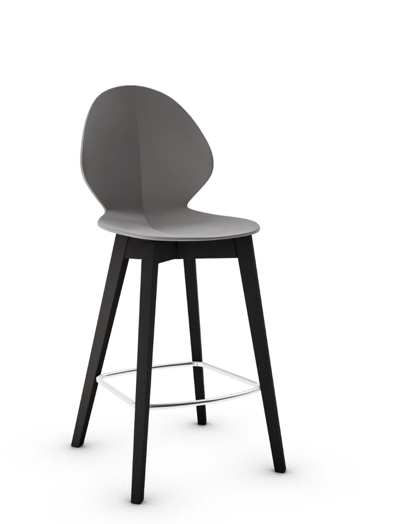 Tabouret Calligaris - Basil (Pieds en bois) CS1495