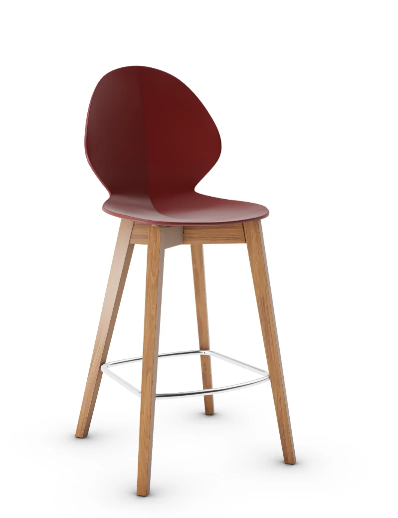 Tabouret Calligaris - Basil (Pieds en bois) CS1495