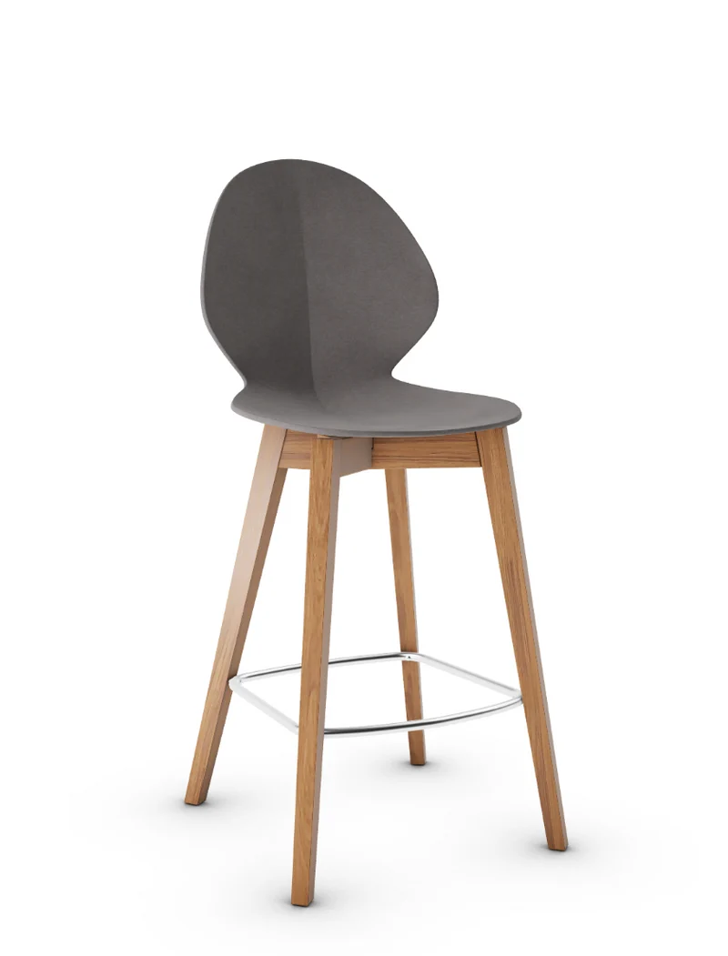Tabouret Calligaris - Basil (Pieds en bois) CS1495