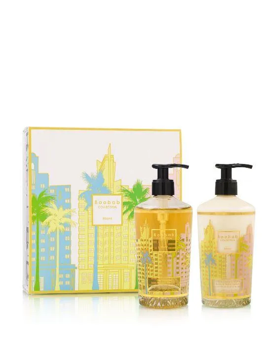 Coffret Cadeau Miami Lotion Corps & Mains et Gel Lavant Mains