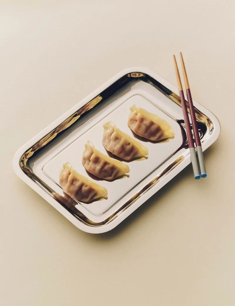 Bandeja rectangular acero Essential