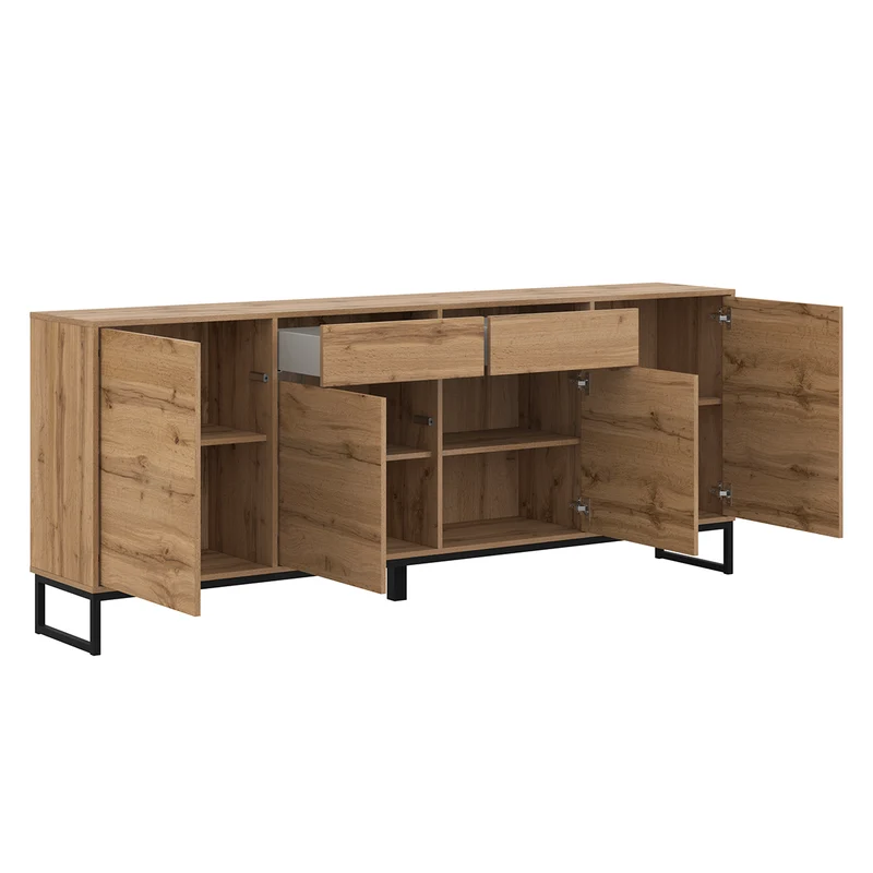 Buffet 4 portes 2 tiroirs Loa Bois