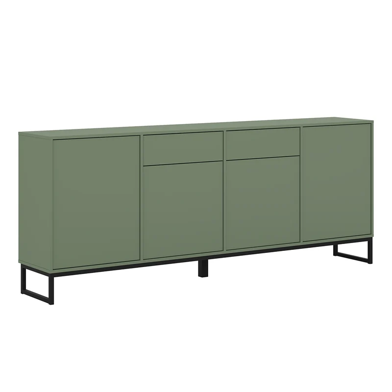 Buffet 4 portes 2 tiroirs Loa Vert