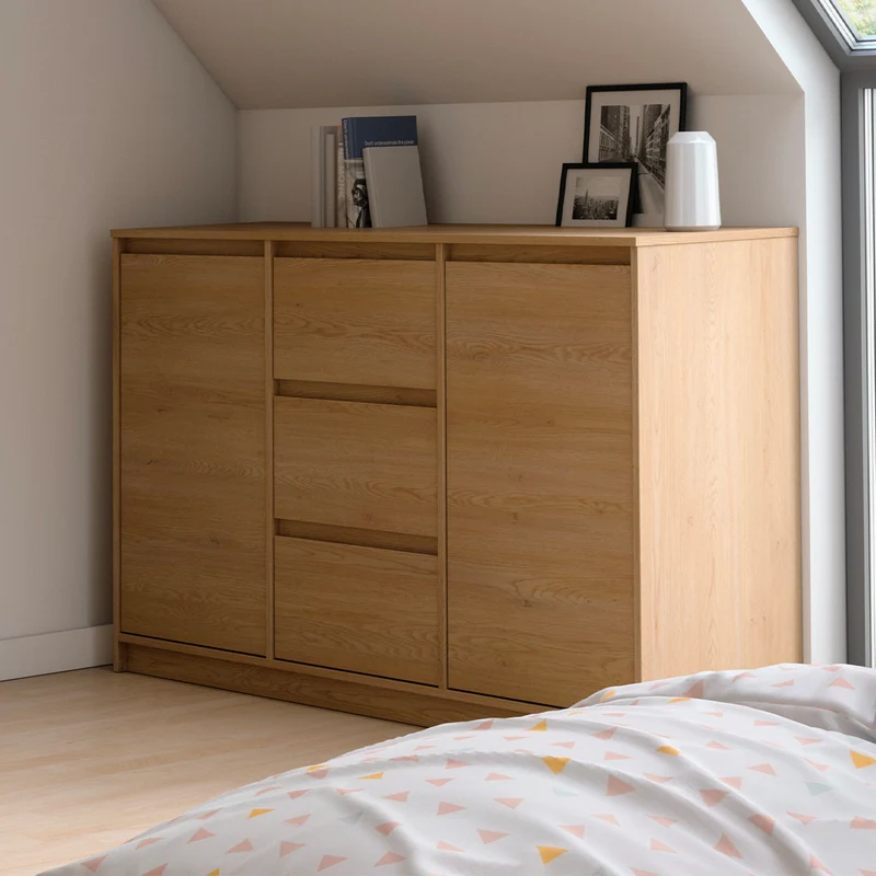 Buffet 2 portes 3 tiroirs Beck Bois