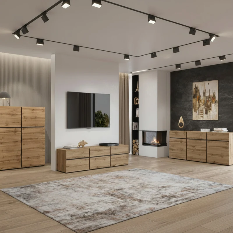 Buffet 3 portes 3 tiroirs Lilia Bois
