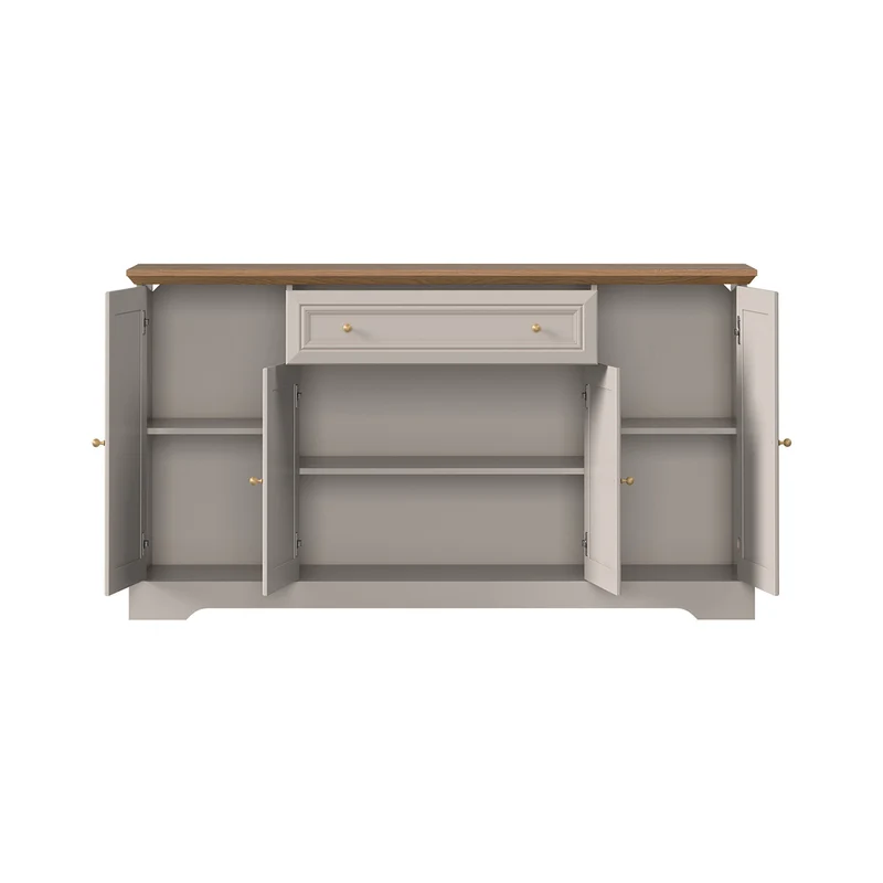 Buffet 4 portes 1 tiroir Dulci Cachemire et Bois