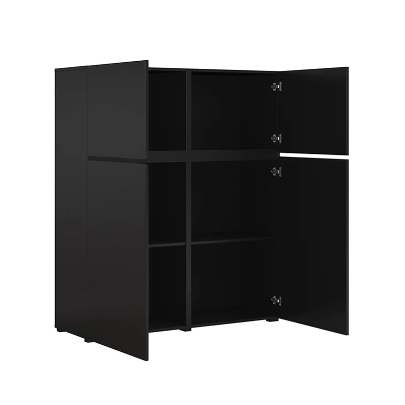 Buffet haut 4 portes Lilia Noir