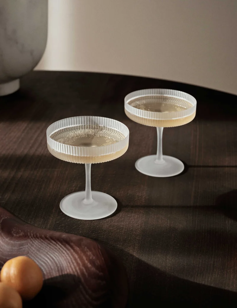 Copas champagne Ripple 2 set