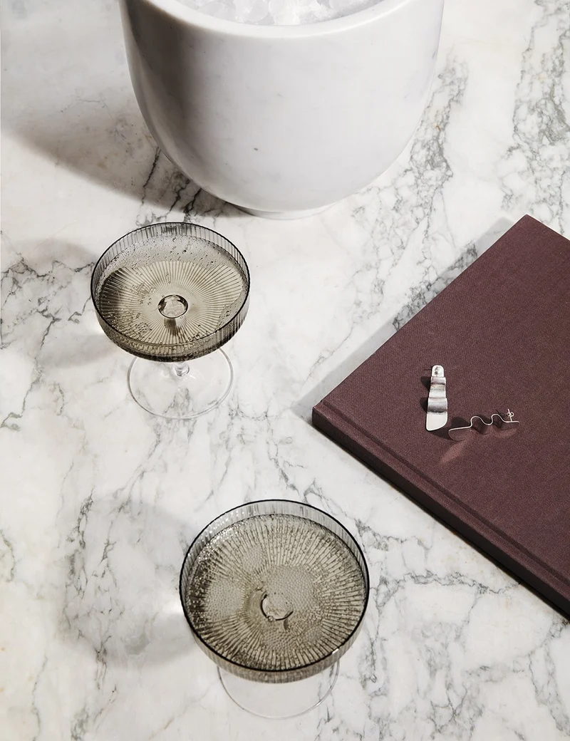 Copas champagne Ripple 2 set
